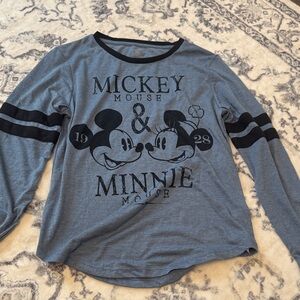 Disney Mickey & Minnie Mouse Blue Long Sleeve Tee